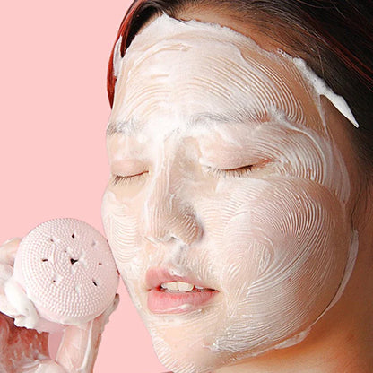 Facial Cleansing Brushes, Cute Octopus Shape Silicone Face Scrubber Massager Skincare Tool (1PC)